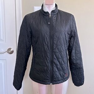 Isis Thermolite Black Quilted Jacket Coat Women Size 8